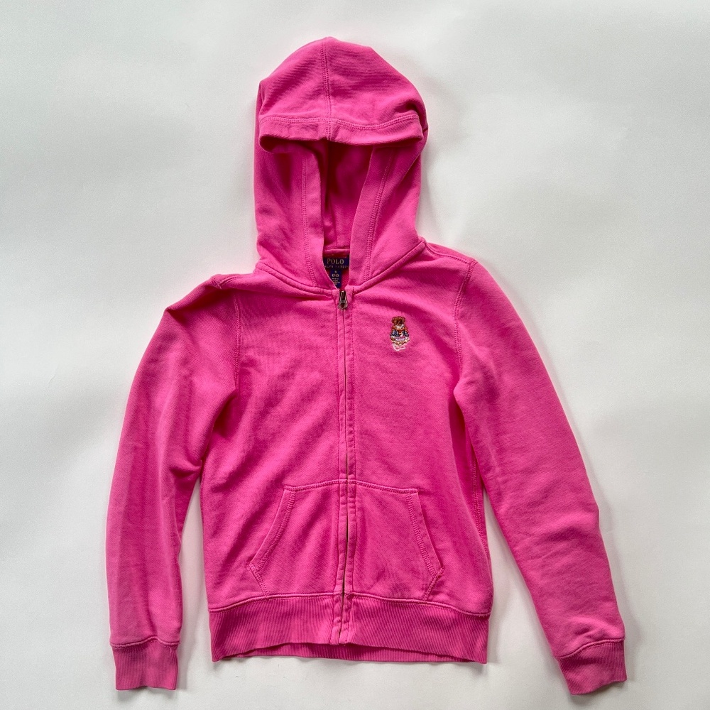 POLO- Ralph Lauren Kids French Terry Full Zip Hoodie - Kids M (8-10)
